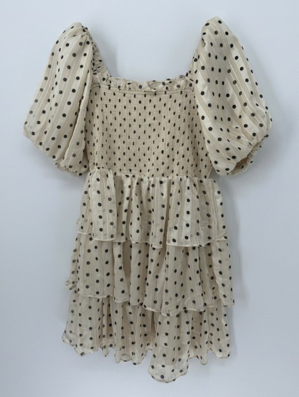 English Factory Polka Dot Tiered Mini Dress | Women's Small | Pre-Loved